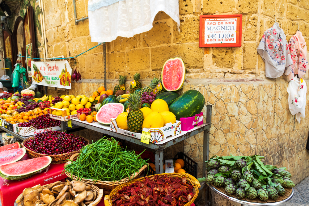 oogst op straat in Italie