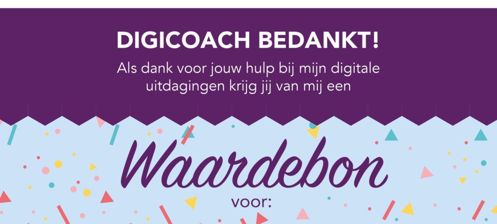 waardebon dag van de digicoach